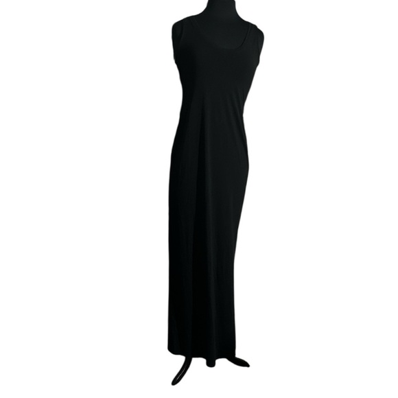 Old Navy Dresses & Skirts - Old Navy Black Maxi Maternity Dress with Slit size medium